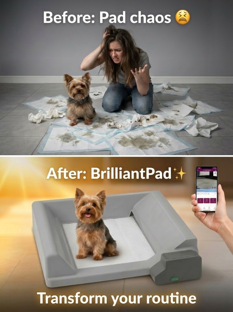 Before: pad chaos vs After: BrilliantPad